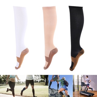 3 pares de calcetines de compresión infundidos de cobre antifatiga para deportes al aire libre adulto