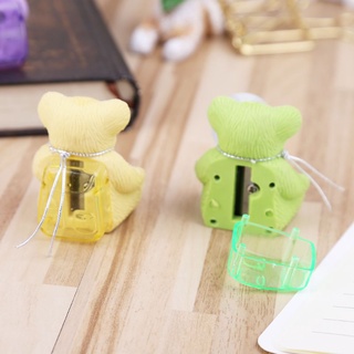 hung Cute Bear Shape Eraser With Pencil Sharpener School Supplies Stationery Rubber (8)