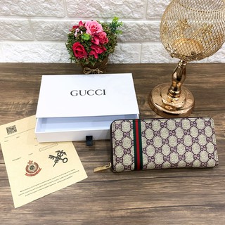 Gucci cartera rica SUPER cartera larga mujer cuero impermeable