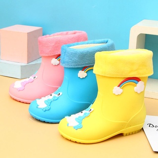four seasons niños botas de lluvia arco iris caballo botas de lluvia de 2-7 años de edad niños y niñas antideslizante impermeable de dibujos animados botas de lluvia niño zapatos de goma
