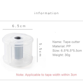 INGRID12 Kawaii cortador de cinta transparente papelería titular portátil Mini herramienta de plástico suministros escolares/Multicolor (2)