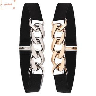 GARDEN1 2Pcs Decoración de ropa Correa de cintura Punk Estirarse Cinturones elásticos Mujeres Ajustable Cinturones de cintura Moda Pretina decorativa