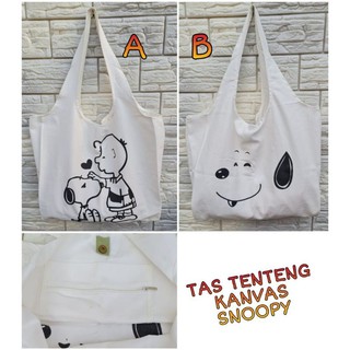 Tote Bag Snoopy Charlie - bolsa de lona marrón