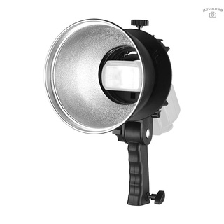 soporte de flash portátil+7 pulgadas lámpara reflectante de 65 grados con sombra de ojos con montaje bowens para speedlite flash softbox snoot plato de fotografía