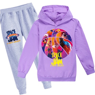 Conjuntos de ropa de bebé Space Jam 2 sudaderas con capucha + pantalones 2pcs conjunto de trajes deportivos niños niños chándales niño traje niñas Outwear