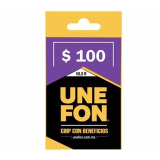 Chip Unefon con $100 de saldo gratis