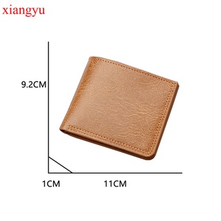 Xiangyu - cartera de cuero de la PU, Color sólido, Simple, para hombre (2)