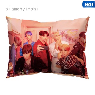kpop bts funda de almohada nuevo álbum familiar foto rectángulo funda de cojín decoración del hogar