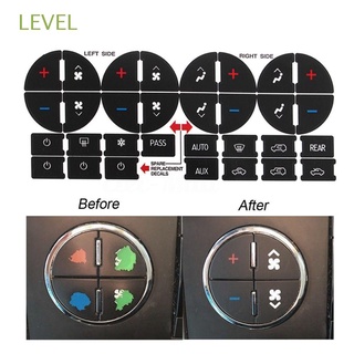 LEVEL Nuevo AC Dash Util Control de clima Etiqueta de boton Decal Práctico Reemplazo Hot Kit de reparacion