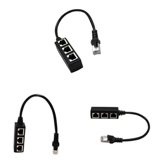 3piezas 1 A 3 Puertos Ethernet Interruptor Rj45 Y Splitter