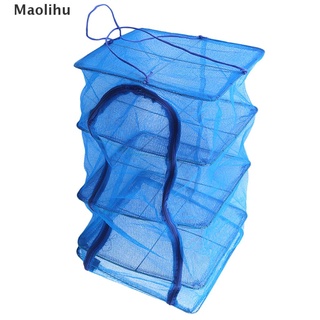 [Maolihu] plegable de 4 capas de secado de red de pesca para colgar platos de pescado vegetal