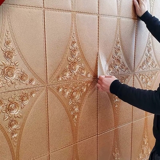 3D wall sticker self-adhesive foam wallpaper waterproof background wall sticker rough wall rental house ceiling sticker