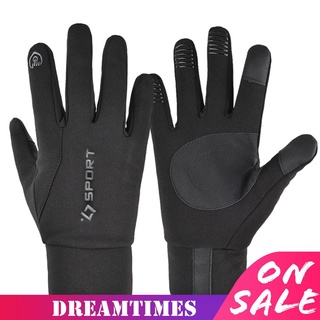 guantes antideslizantes impermeables para ciclismo al aire libre, color negro (1)