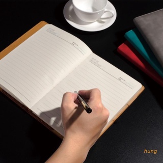 hung a5 cuero pu business journal cuaderno forrado papel agenda planificador bloc de notas regalo