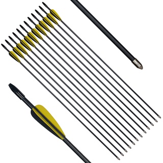 Práctica flecha amarilla pulgada barra de tracción flecha de fibra de vidrio outsourcing flecha universal