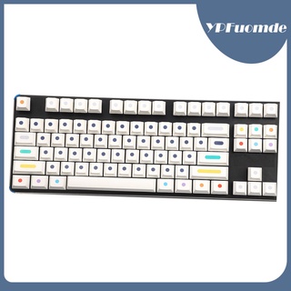 teclado mecánico de punto blanco 108 teclas pbt tinte sublimación oem altamente mecánico diseño ansi personalidad teclado