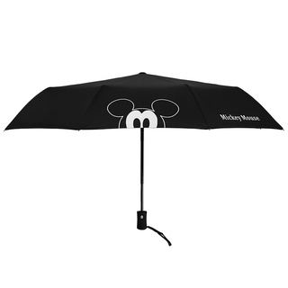 Mickey automático Tri-Fold lindo animación de dibujos animados paraguas de vinilo paraguas sol paraguas sol lluvia o brillo paraguas de doble uso (8)