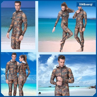 [erqi] traje de baño de nailon camuflaje rashguard full body buceo surf trajes de neopreno - xl (6)