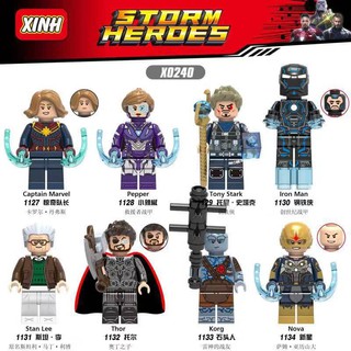 Nova Compatible Con Lego Minifigures Loki Thor Korg Iron Man Marvel Stan Lee Bloques De Construcción Juguetes De Bebé Para Niños