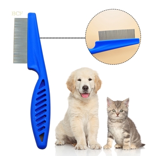 [Bcf] peine de depilación para mascotas, peine de pulgas, peine de plástico, mango de plástico, peine de aguja de acero inoxidable