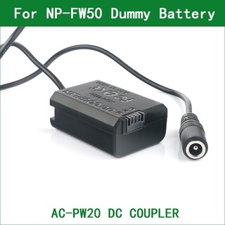 np-fw50 dc acoplador ficticio batería compatible con sony nex-3 nex-5 nex-6 nex-7 nex-c3 nex-f3 slt-a33 slt-a35 slt-a37 slt-a5