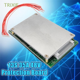 TRIXIE Protection Battery Protection Board Short Circuit Balance Circuits Board Integrated Circuits Board Battery Accessories Cell Module Overcharge BMS Lithium Battery 13S 35A 48V Printed Circuit Board/Multicolor