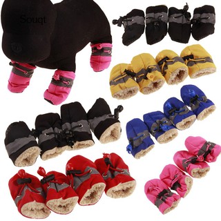 SQ Zapatos De Lluvia Suaves Impermeables Para Mascotas/Perro/Cachorros Calcetines/Cubierta De Calzado