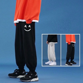 Pantalón de carga casual de nueve puntos con estampado sonriente/pantalones de trotar masculinos de alta calidad