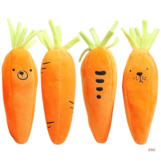 sou Pencil Bag Cute Cartoon Pencil Case Carrot Plush Pencil Box Pencil Bag for Kids