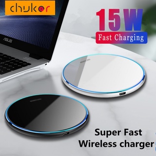 CHUKER CHUKER 15W Qi cargador inalámbrico para iPhone 12 11 Pro Xs Max Mini X Xr 8 inducción rápida almohadilla de carga inalámbrica para Samsung Xiaomi