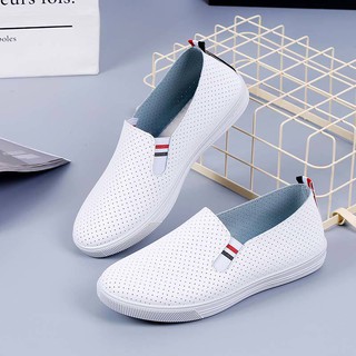 💕Listo stock💕Zapatos blancos pequeños transpirables casuales planos perezosos zapatos de mujer