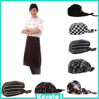 2pcs chefs sombrero cocina catering calavera gorras cinta turbante sombrero