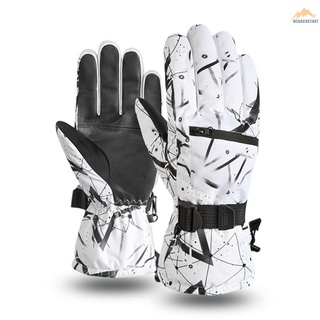 Guantes De invierno Para hombre y mujer guantes gruesos/guantes De ski cálidos/guantes táctiles impermeables con Forro suave Para esquiar