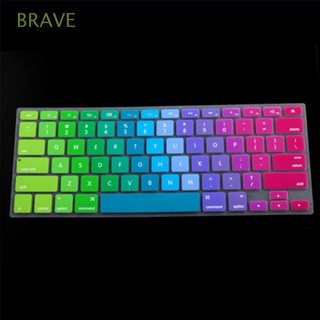brave protector teclado cubierta piel goma silicona us modelo pc colorido super delgado caso arco iris