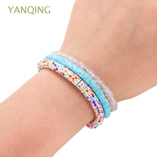 yanqing 6 mm espaciador suelto joyería fabricación de perlas de arcilla polimérica colorido para bricolaje redondo hecho a mano perlas de color pockmark pulsera hallazgo