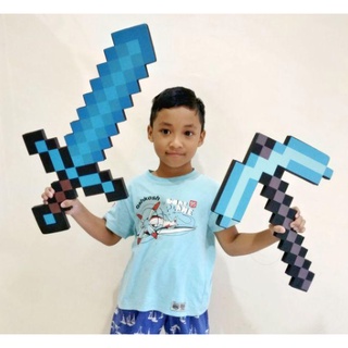 Minecraft periférico juguete arma EVA espuma diamante espada borrador hacha pala máquina pistola modelo de acción juego de rol (2)