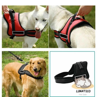 lunatico no pull - arnés para perro, transpirable, chaleco de seguridad, ajustable, reflectante, acolchado, correa para mascotas, multicolor