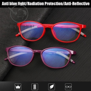 Simple moda Anti-azul luz gafas cómodas protección ocular gafas de lectura portátil mujeres hombres antifatiga Vintage Ultra ligero marco/Multicolor