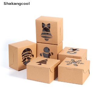 [skc] 8 cajas de regalo de galletas de papel kraft de navidad, caja de caramelos, bolsas de embalaje de alimentos, shakangcool (3)