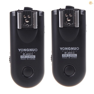 yongnuo rf-603c ii - gatillo inalámbrico de flash remoto c3 de repuesto para 5d 1d 50d