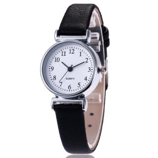 reloj de pulsera analógico casual de cuarzo de la marca de cuero de moda para mujer
