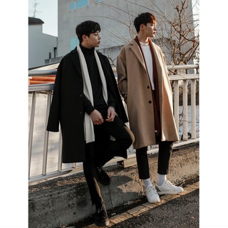 (Envío gratis) abrigo de lana de invierno para hombre abrigo de lana acolchado de doble cara holgado estilo coreano abri