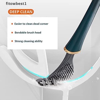 Fbmx Silicone Brush Head Toilet Brush Wall-Mounted Automatic Opening Cleaning Brush Glory (7)
