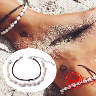 Women Boho Sea Shell Bead Anklet Bracelet Sandal Summer Jewelry Beach Ankle V2T7