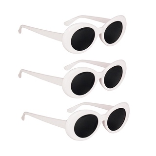 3/set Vintage blanco Oval marco Clout gafas gafas Kurt Cobain gafas de sol