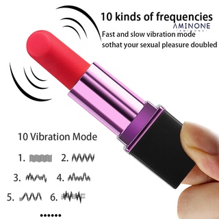 Forma de lápiz labial USB carga 10 velocidades vibrador punto G estimulador mujeres juguete sexual aminone