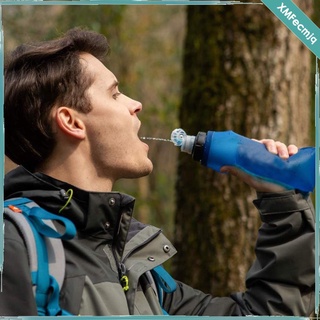 [xmfecmjq] botella de agua filtrada de supervivencia al aire libre de 600 ml purificador compacto sistema de filtración de emergencia camping senderismo viaje