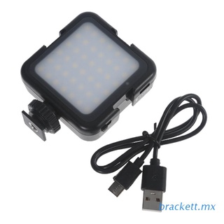 BRACK Mini Luz De Vídeo LED Con 3 Montaje De Zapata Fría , Panel De Fotografía Recargable Para Macro Y Grabación