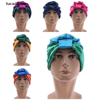 【lucaiit】 1×Women Chemo Cap Night Sleep Turban Hat Liner Cancer Hair Headwear Head Wrap [MX]
