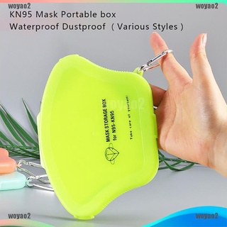 [Woyao] 1×portátil N95 máscaras faciales organizador a prueba de polvo caja contenedor titular caso de almacenamiento